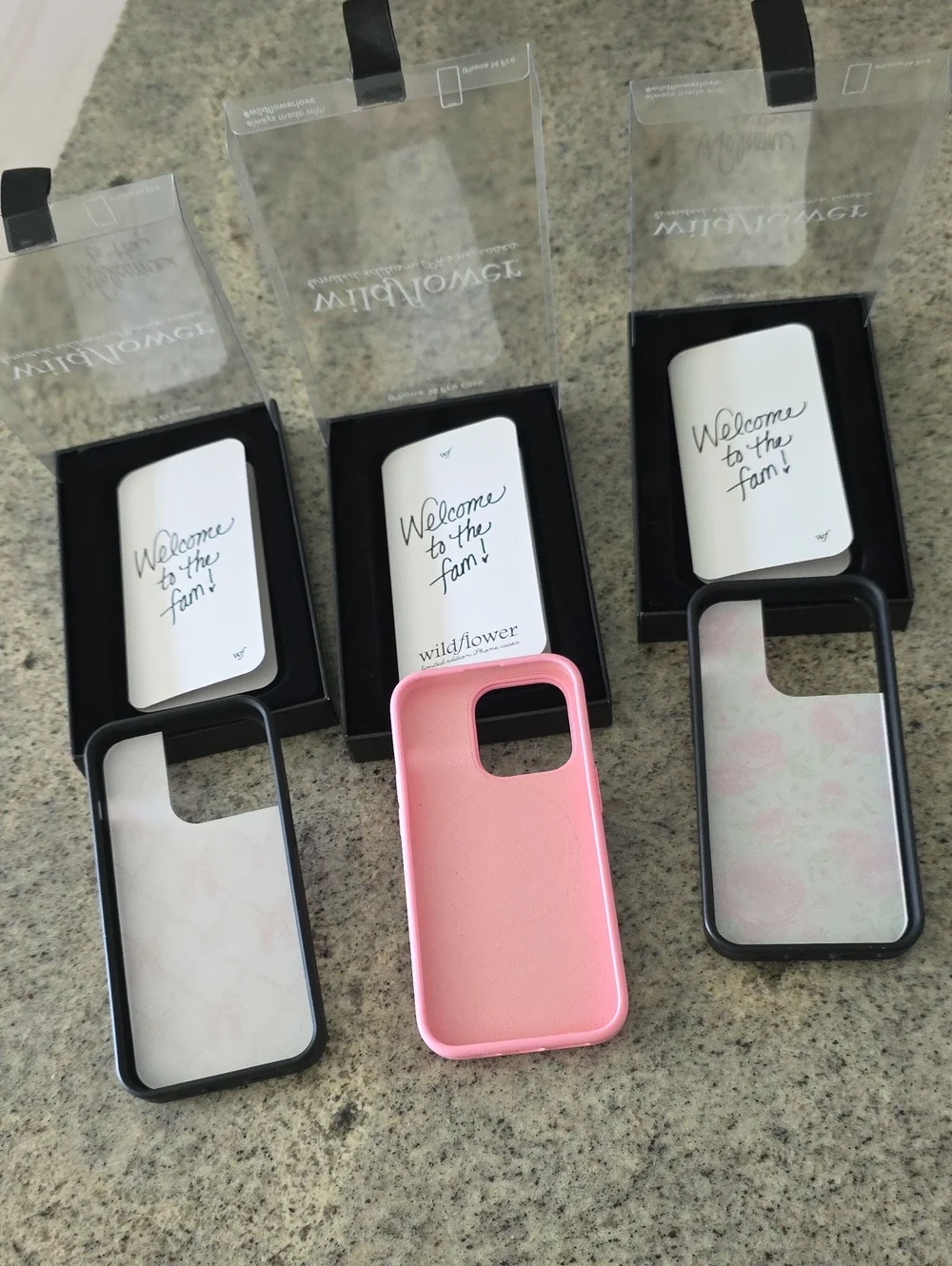 Wildflower Pink Floral, Pink Bows & Solid Pink iPhone 14 Pro Cases